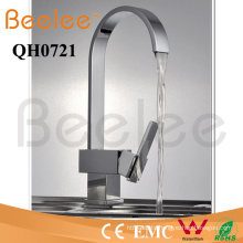 New Oblate Goose Neck Single Handle Number of Handles Brass Chrome Kitchen Water Tap Mixer Faucet